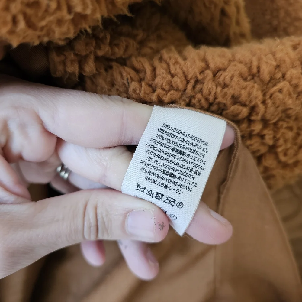 Free People Burnt Orange Oversized Teddy Coat - Picture 10 of 12